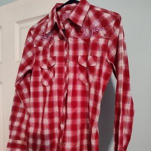 Western button up long sleeve shirt. Size Medium